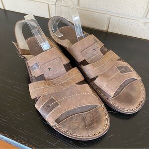 Marelbo Mens Leather Sandals Open Toe Fisherman Beach Comfort Size 47 US 13